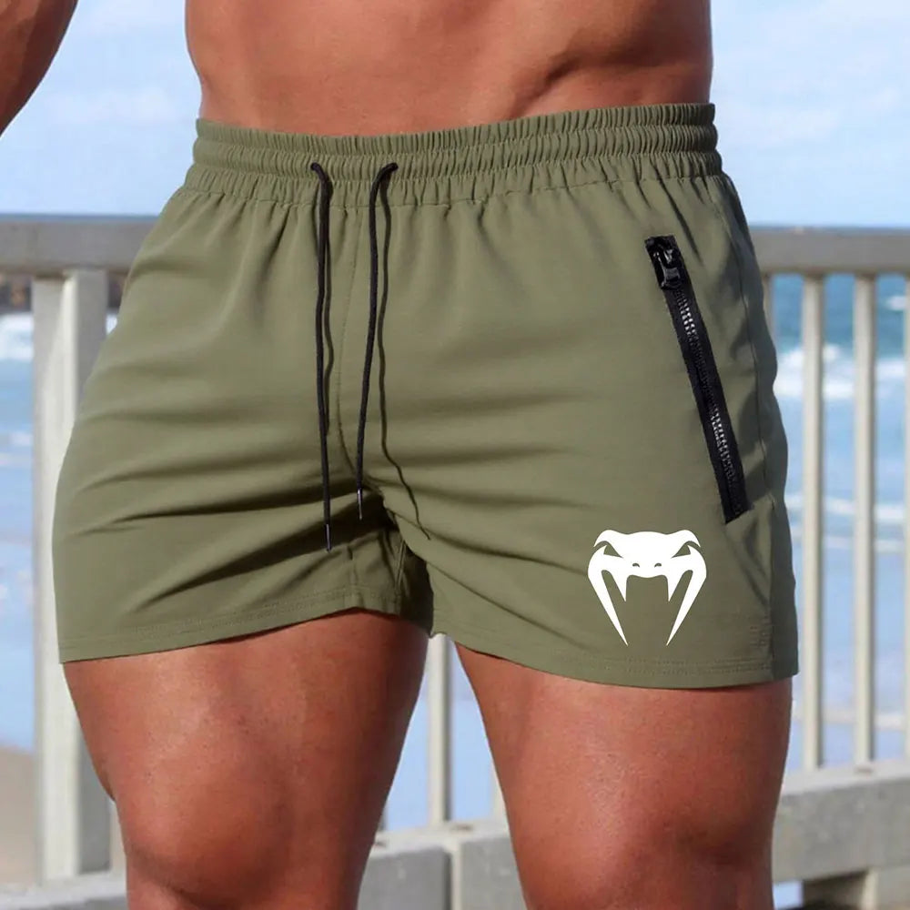 Mens Snake Print Swim Shorts Beach Trunks Summer Swimwear