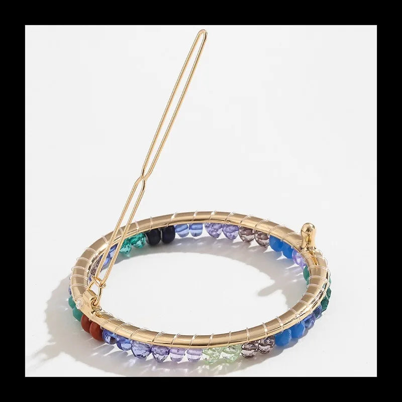 Hairpin Beaded Winding Frog Clip Fashionable Temperament