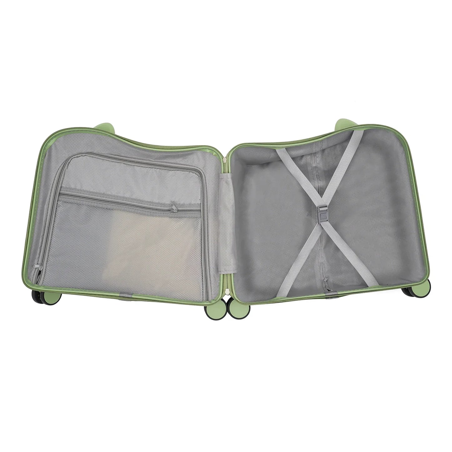 Kids Ride-On Luggage Case Rolling Suitcase With Lock