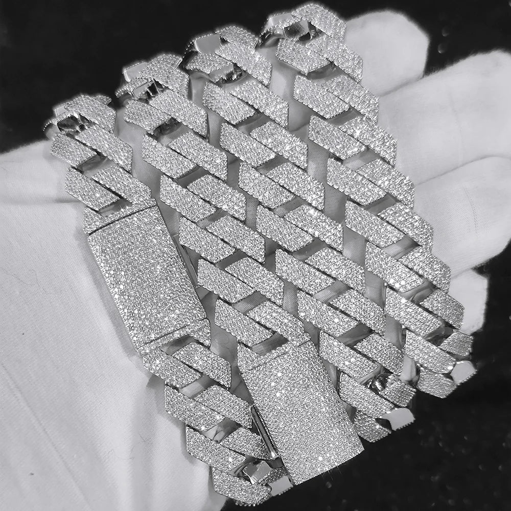 Cuban Chain Iced Out Necklace And Bracelet