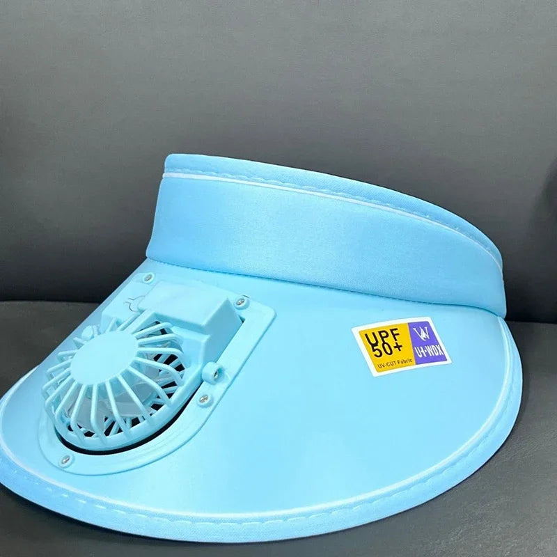 Cooling USB Charging Hat Fan For Sports Sun Visor Breathable