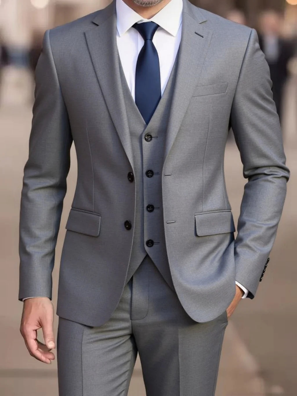 Men's Four Seasons Slim Fit Suit Two Piece Set