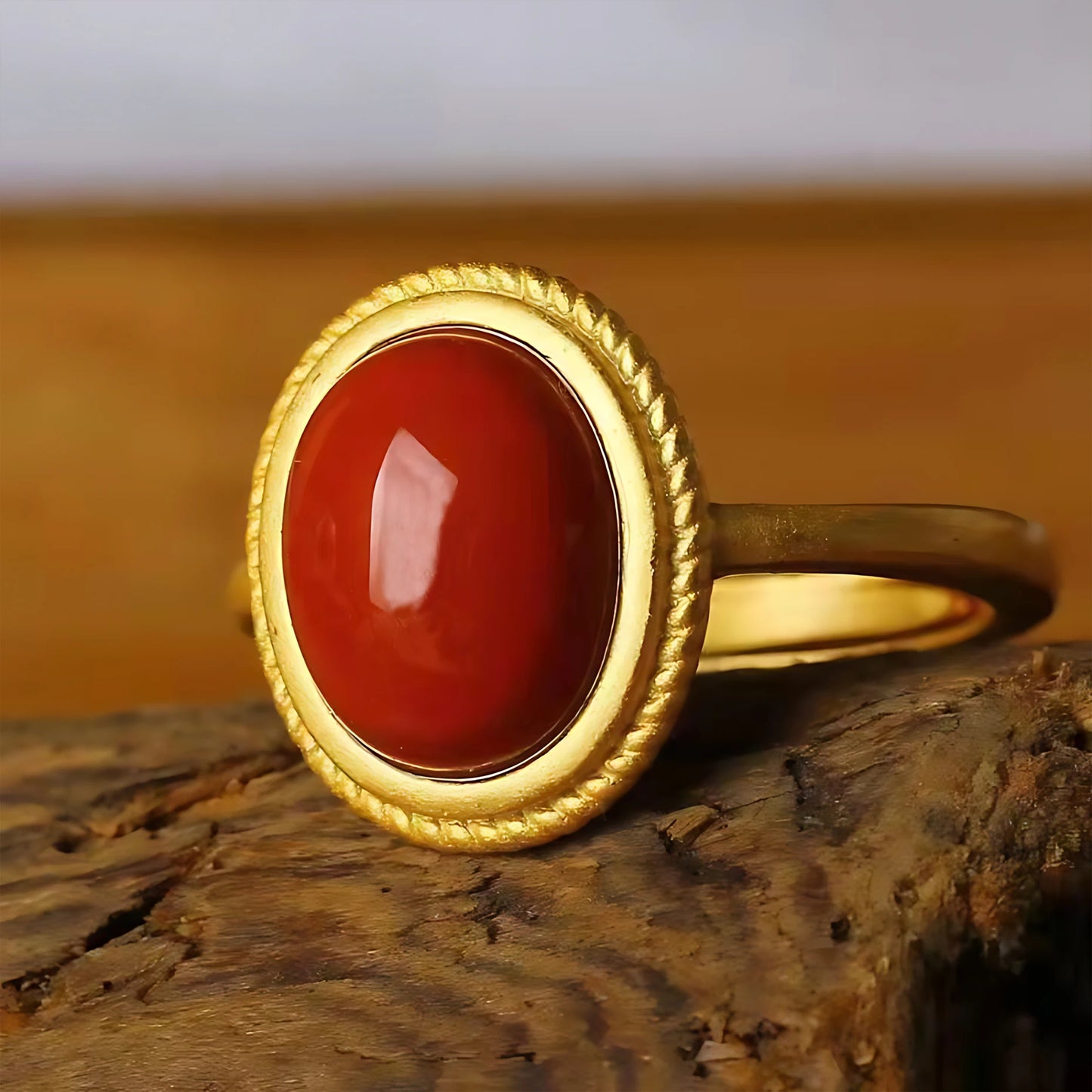Sterling Silver Hotan Jade Geometric Ring For Women