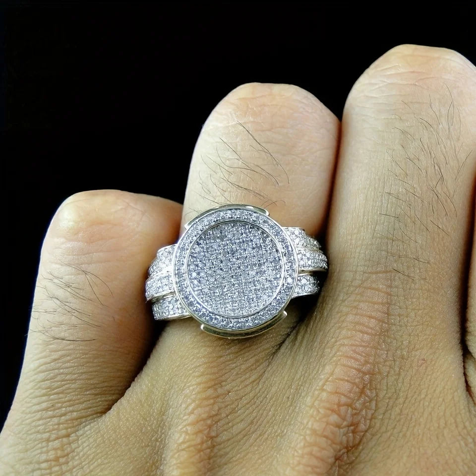Round Pinky Ring 925 Sterling Plated