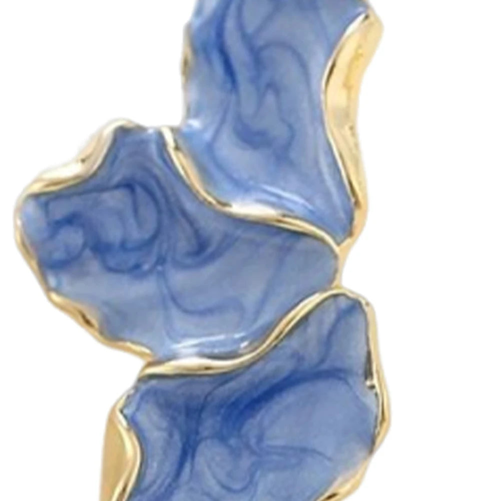 Irregular Petal Earrings Geometric Flower Statement Jewelry For Women
