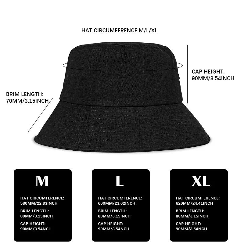 Fisherman Hat Sun Protection Double Sided For Big Head Men