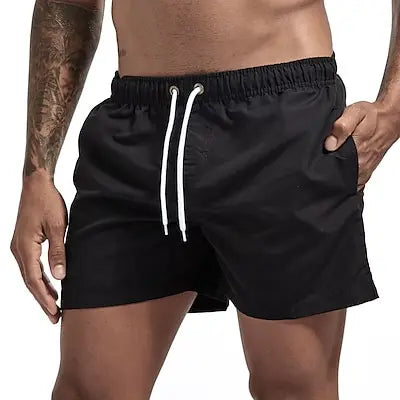 Men's Quick Dry Swim Shorts With Pockets And Drawstring