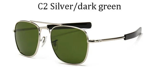 Vintage Aviation Style Sunglasses Men Designer UV Protection Eyewear